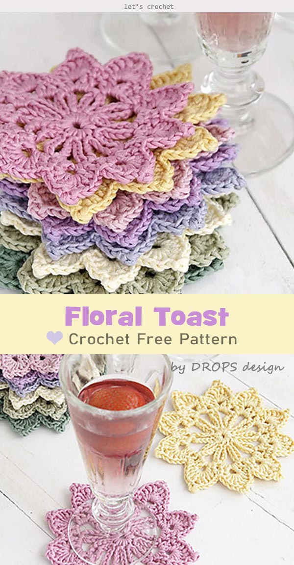 Floral Flower Toast Crochet Free Pattern
