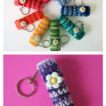 Flower Lip Balm Holder Crochet Free Pattern