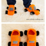 Monster Truck Slippers Crochet Free Pattern