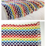 Rainbow Chic throw Crochet Free Pattern