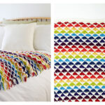 Rainbow Chic throw Crochet Free Pattern