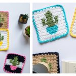 Saguaro Cactus Coasters Crochet Pattern