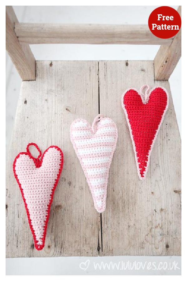 Skinny Hearts Free Crochet Pattern