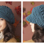 Slouchy Peaked Hat Free Crochet Pattern