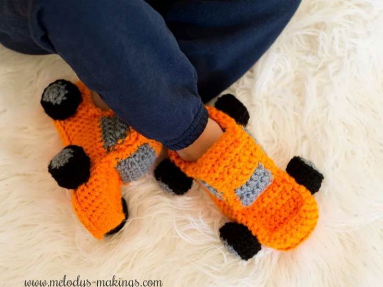 Monster Truck Slippers Crochet Free Pattern