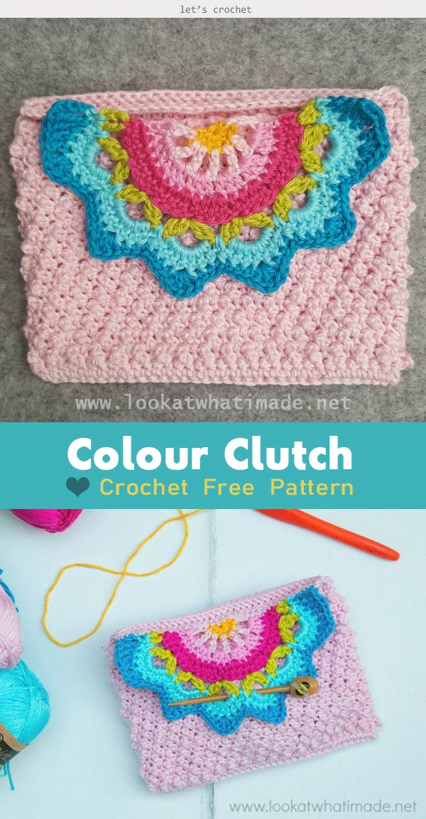 Free Crochet a Touch of Colour Clutch Pattern