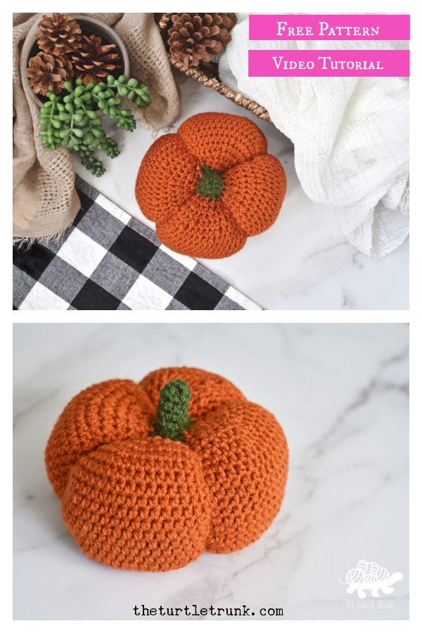 Basic Pumpkin Free Crochet Pattern and Video Tutorial