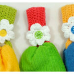 Daisy Towel Holder Crochet Free Pattern