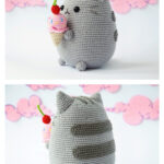Pusheen Cat with Ice Cream Free Crochet Pattern