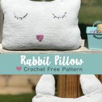 Crochet Rabbit Animal Pillow for kids Free Pattern