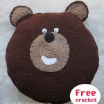 Crochet Bear Animal Pillow for kids Free Pattern