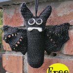 Crochet Halloween Bat Applique Free Pattern
