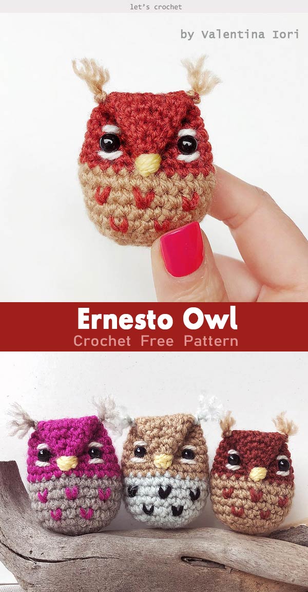 Ernesto Owl Crochet Free Pattern