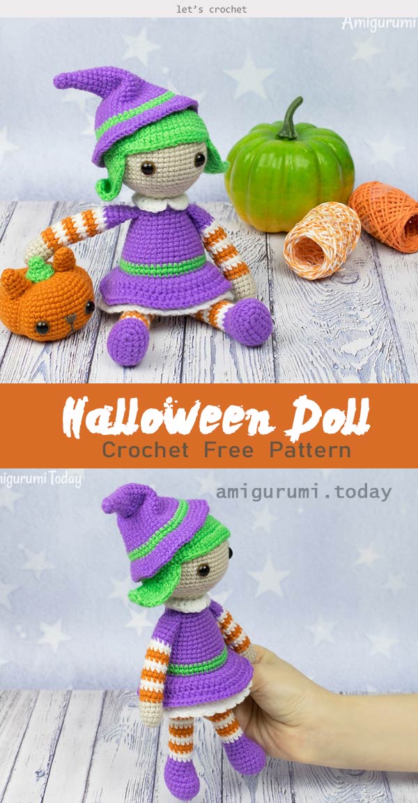 Halloween Witch Amigurumi Crochet Free Pattern