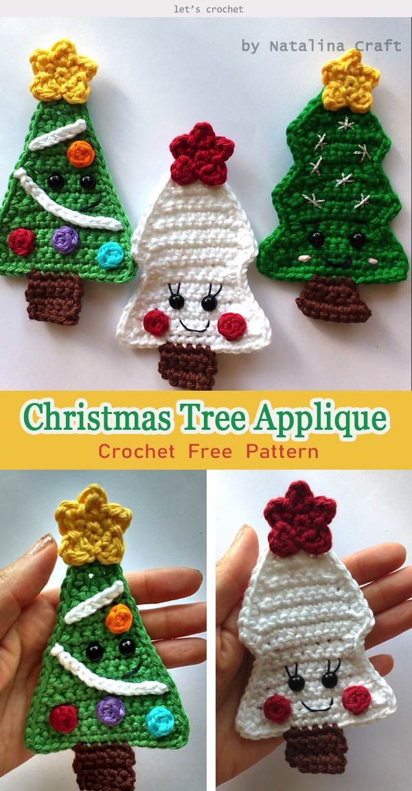 Easy Christmas Trees Crochet Free Pattern