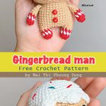 Christmas Gingerbread Man Amigurumi Crochet Free Pattern