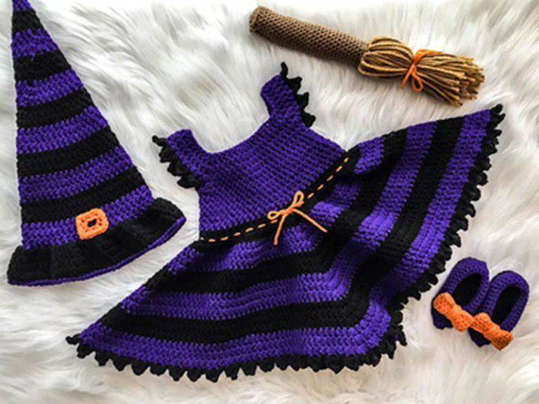 Baby Witch Costume Crochet Free Pattern