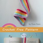 Crochet Cute Rainbow Bookmark Free Pattern