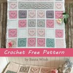 Crochet Bobble Heart Baby Blanket Free Pattern