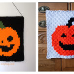 C2C Halloween Wall Hanging Crochet Free Pattern