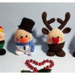 Christmas Eggheads Crochet Free Pattern