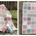 Crochet Bobble Heart Baby Blanket Free Pattern
