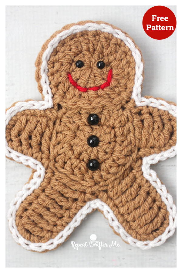 Gingerbread Man Free Crochet Pattern