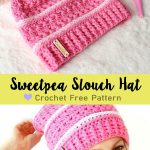 Sweetpea Slouch Hat Free Crochet Pattern