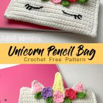Unicorn Pencil Bag Crochet Free Pattern