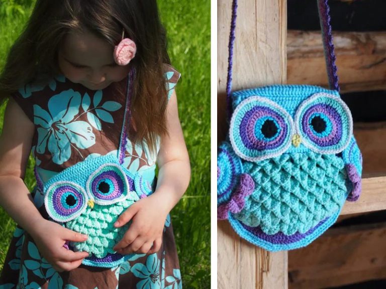 Owl Purse “Blue Dreams” Crochet Free Pattern