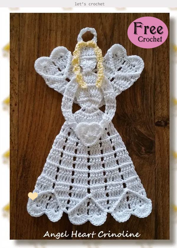 Crochet Granny Square Angel Christmas Ornament Free Pattern