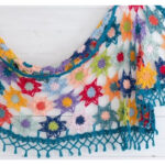 Colourful Cosy Flower Shawl Crochet Free Pattern