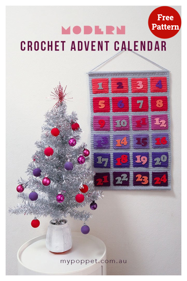 Modern Advent Calendar Free Crochet Pattern