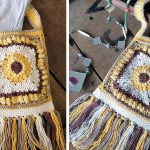 Boho Sunflower Bag Free Crochet Pattern
