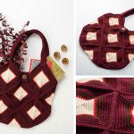 Winter Diamonds Market Bag Free Crochet Pattern