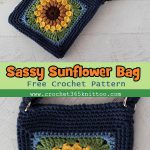 Sunflower Bag Free Crochet Pattern