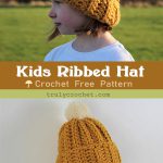 Kids Ribbed Hat – Free Crochet Pattern
