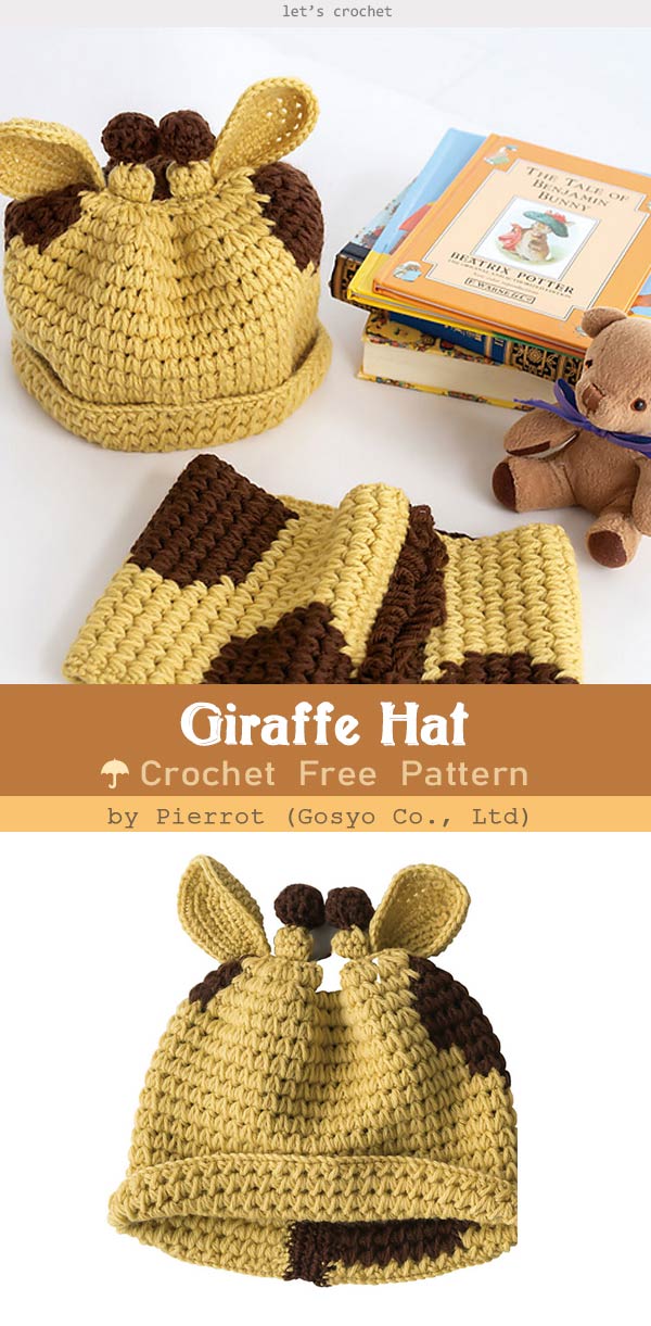 Giraffe Hat Free Crochet Pattern