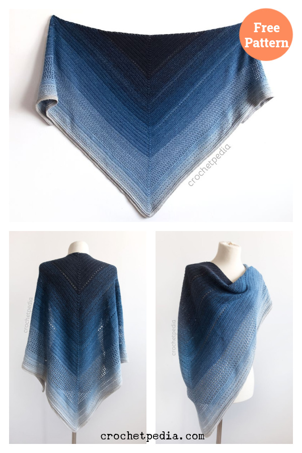 Lake Midnight Shawl Free Crochet Pattern