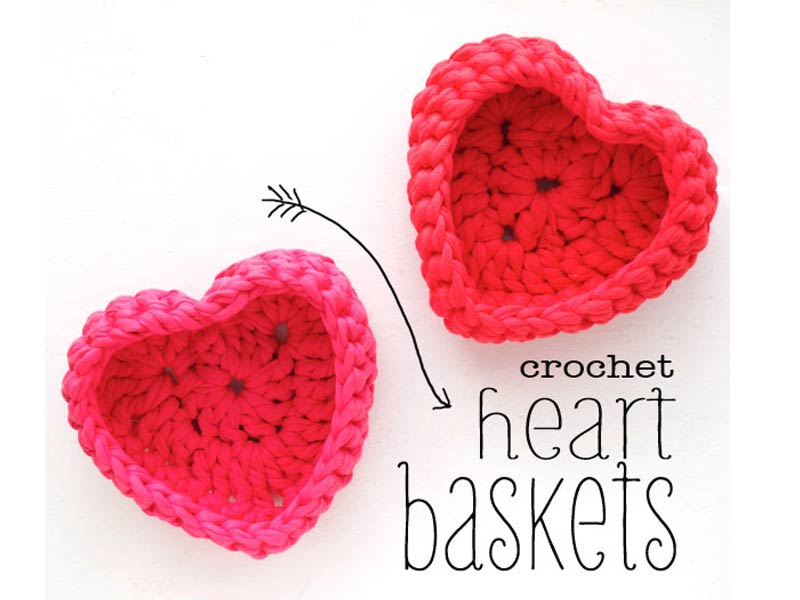 The Heart Storage Basket Free Crochet Pattern