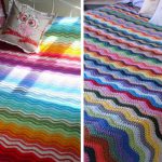 Neat Ripple Rainbow Blanket Free Crochet Pattern