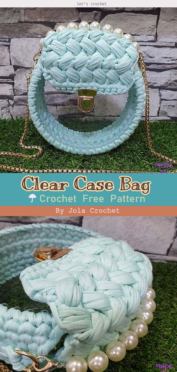 Crochet Clear Case Bag Free Pattern