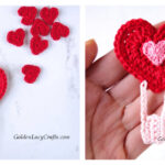 Heart Air Balloon Applique Free Crochet Pattern