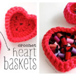 Heart Storage Basket Free Crochet Pattern