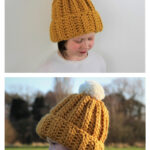 Kids Ribbed Hat Free Crochet Pattern