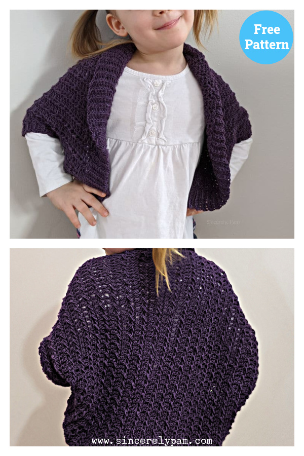 Ragged Falls Cocoon Shrug Free Crochet Pattern