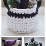 Spa Basket and Washcloths Free Crochet Pattern