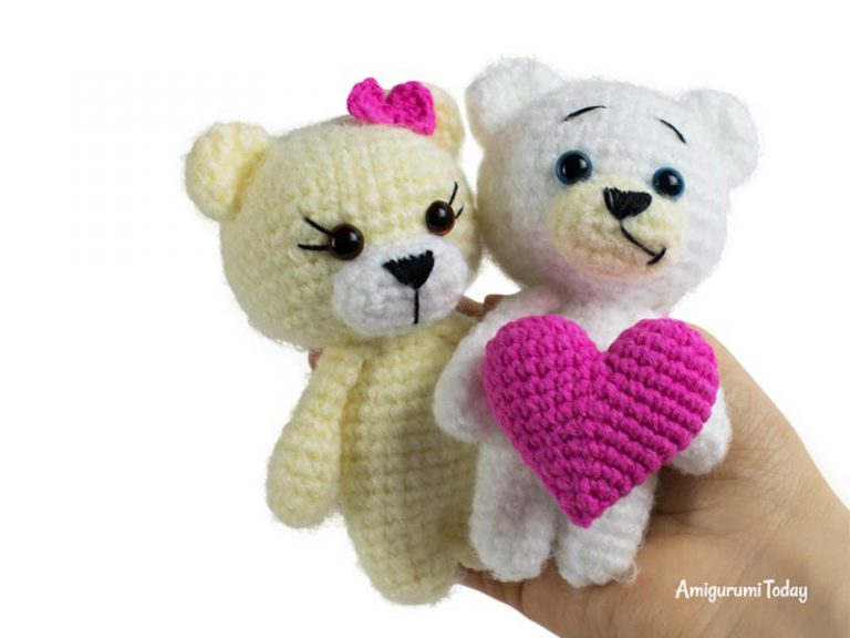 Crochet Bear With Heart Free Pattern