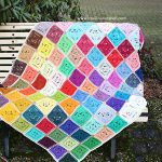 Rainbow Color Button Blanket Free Crochet Pattern