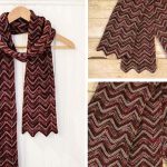 Three-Color Crochet Ripple Scarf Free Pattern